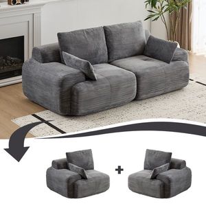 Modern 2-Seater Large Sectional Couch Pet-Friendly Memory Foam Compressed Sofa Cloud Modular Living Room Furniture Sofas C-Brand - Product Image 2