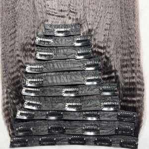 CDYHAIRVN 100% Cuticle Aligned Vietnamese Raw Yaki Human <b>Hair</b> <b>Extensions</b> Unprocessed <b>Kinky</b> Straight Clip in - Product Image 2