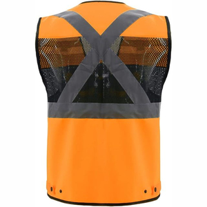 Chaleco de Seguridad Reflectante de Alta Visibilidad Verde con Bolsillos y Rayas, Ropa de Trabajo Unisex - Product Image 5