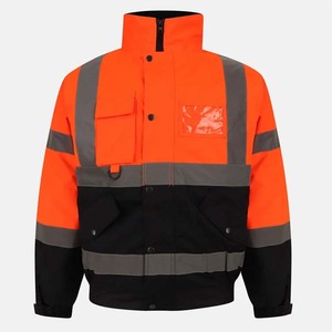 High Visibility Reflective Hi Vis ANSI Class 1 LED Flash Winter Workwear Jackets <b>Waterproof</b> Breathable Fabric Safety - Product Image 1