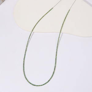 Collar Mala con Diamantes Verdes Naturales de 30 Quilates, Auténticos, Corte Redondo, Extraídos de la Tierra, Brillantes, Surtidos, Joyería de Diamantes Verdes - Product Image 1