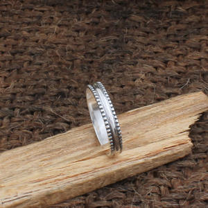 Wholesale 925 Sterling Silver <b>Beaded</b> Band Ring Dotted Minimalist Stacking Ring for Women Fine Jewelry Factory Price - Product Image 5