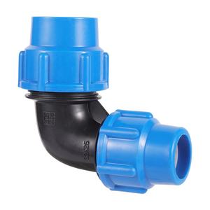 Raccords de compression PP de haute qualité de 20 mm à 110 mm, coudes en plastique pour tuyaux d'irrigation agricole - Product Image 1