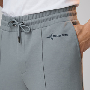 DAIZEN STAR Men's Gray Sweatpants Elastic Waist Drawstring Casual Joggers with Side Pockets Midweight Autumn Wear - Product Image 4