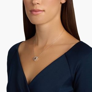Diamond Heart Burst <b>Necklace</b> in White Gold - Product Image 2