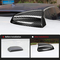 Coque de protection d'antenne de toit en fibre de carbone véritable Blackstone Shark Fin HS-139 compatible Dodge Charger 2015-2022, décoration extérieure de voiture
