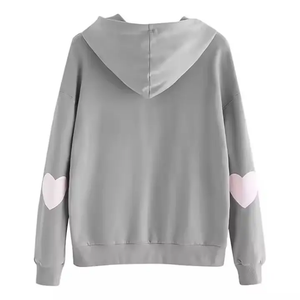 Hooded Women's Breathable 100% Cotton Fleece Acid Wash Drawstring <b>Zipper</b> Long Sleeve Casual Trendy Oversized Sweatshirt - Product Image 3