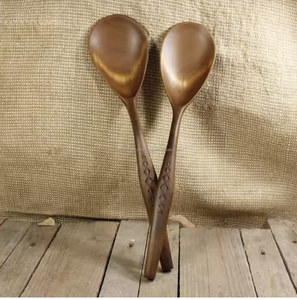 ช้อนส้อมไม้ด้ามยาวแบบผสมช้อนส้อมไม้สุดสร้างสรรค์ช้อนกาแฟชาน้ำตาลบ้านโรงแรมอาหารค่ำ - Product Image 1