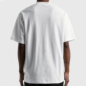 Men's <b>White</b> Oversized <b>T</b>-<b>Shirt</b> Short Sleeve O-Neck Casual Top with Chest Pocket <b>Plain</b> Blank Tee - Product Image 3