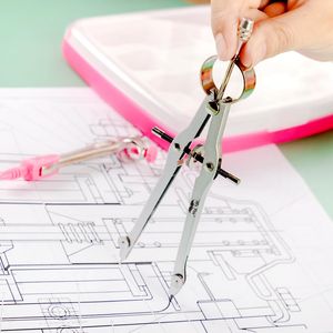 Ensemble de géométrie 13 pièces avec boîte de rangement incassable, rapporteur et compas, pour le <span class=keywords><strong>dessin</strong></span> géométrique - Product Image 1