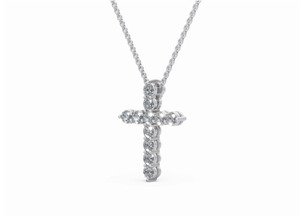 Colgante de Oro con Diamantes 1.100 Quilates 11 Diamantes Oro Amarillo, Rosa y Blanco de 9k, 14k, 18k Joyería Fina Auténtica Collar Minimalista con Dije - Product Image 3