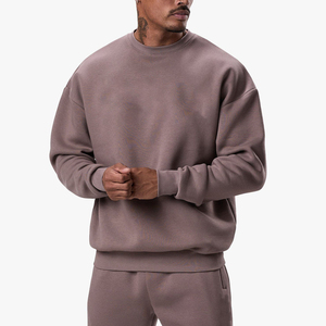 Oferta de Otoño ODM, Precio al por Mayor, Sudadera de Forro Polar 100% Poliéster, Cuello Redondo, Manga Larga, Lisa, para Hombre - Product Image 1