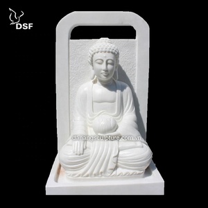 Grande fontaine d'eau de bouddha personnalisée à l'intérieur, statue de bouddha en marbre naturel avec fontaine d'eau, fontaine d'eau de bouddha - Product Image 4