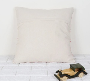 Funda de Cojín Cuadrada Moderna con Textura Hecha a Mano, Color Naranja y Blanco, para Decoración del Hogar, 100% Algodón, PINKCITY(IHC), Cierre con Cremallera - Product Image 6