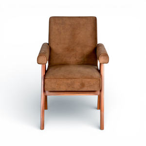 Sillón Tapizado de Estilo Moderno para Sala de Estar, con Patas en V de Madera Maciza y Tela de Terciopelo, para Uso en Hoteles, Villas y Exteriores - Product Image 2