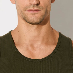 Camiseta sin Mangas para Hombre, Diseño de Color Sólido, Transpirable, Tejida, para Entrenamiento Deportivo, Fitness y Comodidad Diaria - Product Image 6