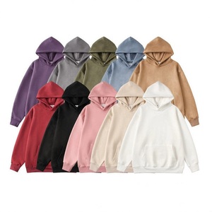 Sweat-shirt à capuche décontracté et ample pour homme, unisexe, avec impression de logo personnalisé, broderie, en gros, épais et uni, pour survêtement - Product Image 2