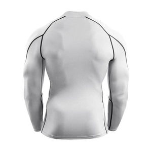 <b>Men's</b> Full Sleeve Rash Guard White Quick Dry <b>Compression</b> Breathable Sublimation Printed Spandex/Polyester Adult Sport <b>Shirt</b> - Product Image 1