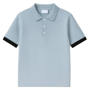 Casual Button for Mens Knitted Striped <b>Summer</b> <b>Shirt</b> Short Sleeve 100% Cotton Anti-Pilling Custom Logo Soft <b>Shirts</b> - Product Image 3