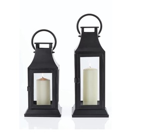 Lámpara de acero inoxidable y vidrio de aspecto moderno, más vendida, con centro de mesa en acabado negro brillante para decoración del hogar. - Product Image 3