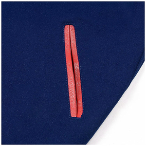 Veste de baseball classique bleue et rouge pour homme avec manches contrastées, confortable et décontractée pour tous les jours - Product Image 3