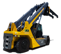 Chariot télescopique à double bras à l'intérieur du conteneur de 16-18 tonnes