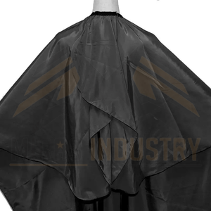 Cape de coiffure unisexe en polyester noir résistante à l'eau, imprimée par sublimation, combinaison de travail - Product Image 2