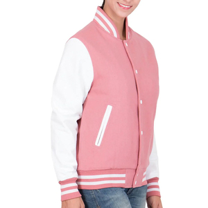 Hot Selling Women's Varsity <b>Jacket</b> with Unique Design Top Trending Sheep Skin Leather Lightweight and Anti-Wrinkle Breathable - Product Image 2