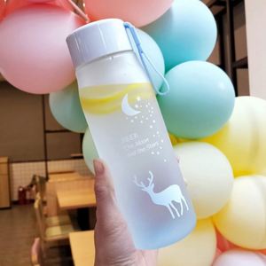 Cartoon-Printed Outdoor Festival Water Cup Plastic <b>Large</b>-Capacity Water Bottle Travel <b>Mug</b> - Product Image 3