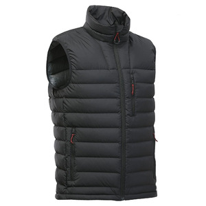 Chaleco Acolchado de Lona para Hombre, Casual, de Invierno, Transpirable, Talla Grande, de Fibra de Bambú, Sólido, 200g, con Cierre de Cremallera - Product Image 1