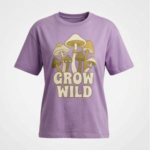 Camiseta Oversize de Algodón para Mujer, Diseño Holgado, Logotipo Personalizado con Transferencia Térmica, Color Personalizado, Transpirable, Blusa Casual de Estilo Urbano - Product Image 1