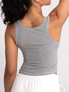 High Quality Wholesale Women's Ribbed Tank <b>Top</b> Slim Fit Sleeveless Sexy Summer Casual Vest Workout Yoga <b>Crop</b> Tank <b>Tops</b> for Women - Product Image 2