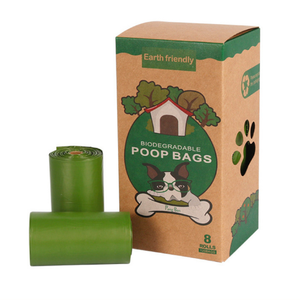 Eucalyptus Scented <b>Compostable</b> Dog Waste <b>Bags</b> PBAT Cornstarch Leakproof Pet Poop Roll Refills - Product Image 1