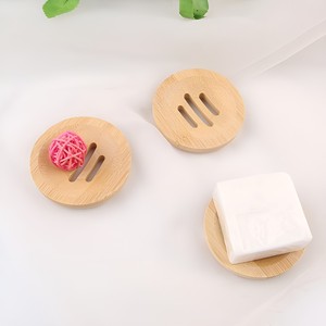 Bambou naturel rond en bois porte-savon - Product Image 5