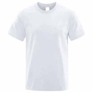 T-shirt uni à manches courtes et col rond 100% coton pour homme, tissu tricoté de haute qualité, logo personnalisé imprimé par méthode numérique, couleur unie - Product Image 6