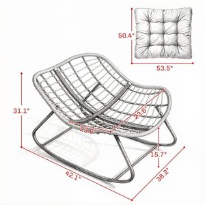 Comoda Sedia a Dondolo per Giardino e Patio - Product Image 3