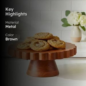 Support à gâteau en bois fait main, écologique et non toxique, pour la présentation de gâteaux et de cupcakes, marque Curio Craft, pour mariages, restaurants, boulangeries - Product Image 2