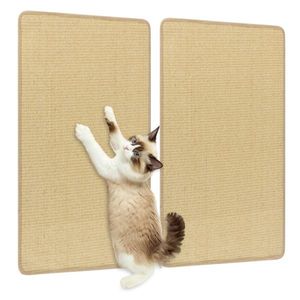 Lot de 2 tapis à gratter pour chat en sisal naturel 32"x20", multifonctionnels, pour le repos et le jeu, pour les foyers multi-chats - Product Image 1