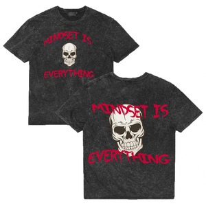 เสื้อยืดคอกลมผ้าคอตตอนสีล้วนสำหรับผู้ชายเสื้อสีล้วนแบบพรีเมี่ยมเสื้อยืดเฮฟวีเวตสำหรับล้างกรด - Product Image 6