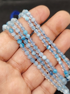 Nuevos Estilos de Cuentas de Ágata Azul de 4mm, Cuentas de Ónix Negro de 4mm y 5mm con Corte Estrella para Hacer Pulseras y Joyería - Product Image 6