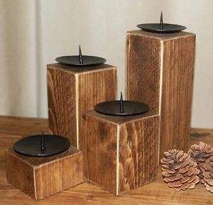 Support de bougie en bois artisanal écologique et élégant pour la maison, les restaurants, les hôtels, les mariages, les fêtes, la décoration de table, centre de table - Product Image 6