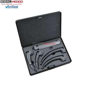 Laringoscopio Manual, Instrumentos de Diagnóstico Médico, 4 Hojas, Acero Inoxidable Alemán, Equipo de Examen Clínico con Fibra Óptica - Product Image 2