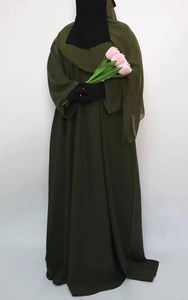 Abaya Maxi Élégante Style Turc pour Femme, Imprimé Numérique Uni, Respirante, Légère, Infroissable, Quatre Voies - Product Image 3