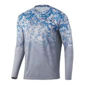 Camisa de Pesca de Manga Larga para Hombre, Impresión por Sublimación, Secado Rápido, UPF 50, Poliéster, Ropa para Exteriores - Product Image 1