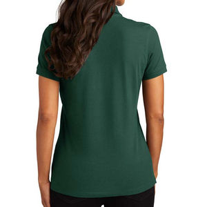 Chemise polo pour femmes de couleur verte, logo personnalisé OEM, manches courtes, streetwear d'été, chemise polo décontractée pour femmes - Product Image 5