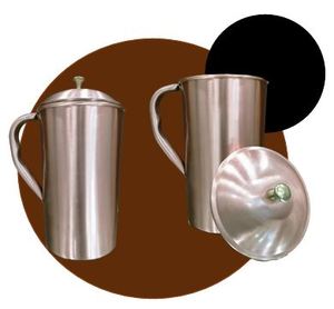 Carafe élégante en cuivre pour le stockage de l'eau, pichet à boisson traditionnel pour un usage sain et équilibré - Product Image 2