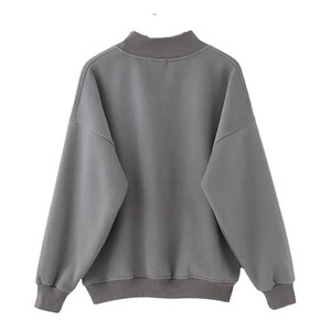 Sudaderas Unisex de Cuello Redondo para Invierno, de Forro Polar, Poliéster/Algodón, Corte Regular, Manga Larga, Hombros Caídos, con Apliques, Ecológicas - Product Image 2