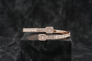 สร้อยข้อมือชาร์มเพชรทรงกลมเจียระไนแบบบริลเลียนท์ ชุบทอง 14K สำหรับทุกเพศ สไตล์ฮิปฮอป ประดับเพชรเต็มเม็ด สี D พร้อมใบรับรอง GIA - Product Image 2