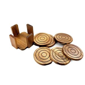 Ambience Lifestyle Superior Wooden Coaster Set Classic Design 300mm Diameter Long-Lasting Performance Attractive Presentation - Product Image 4
