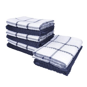 Serviettes de cuisine au style unique, antimicrobiennes, texturées, rayées, en coton, séchage rapide, compressées - Product Image 6